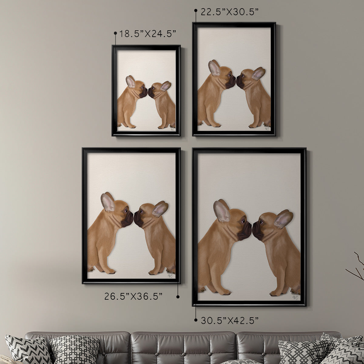 French Kiss Close Up I - Modern Framed Canvas Print