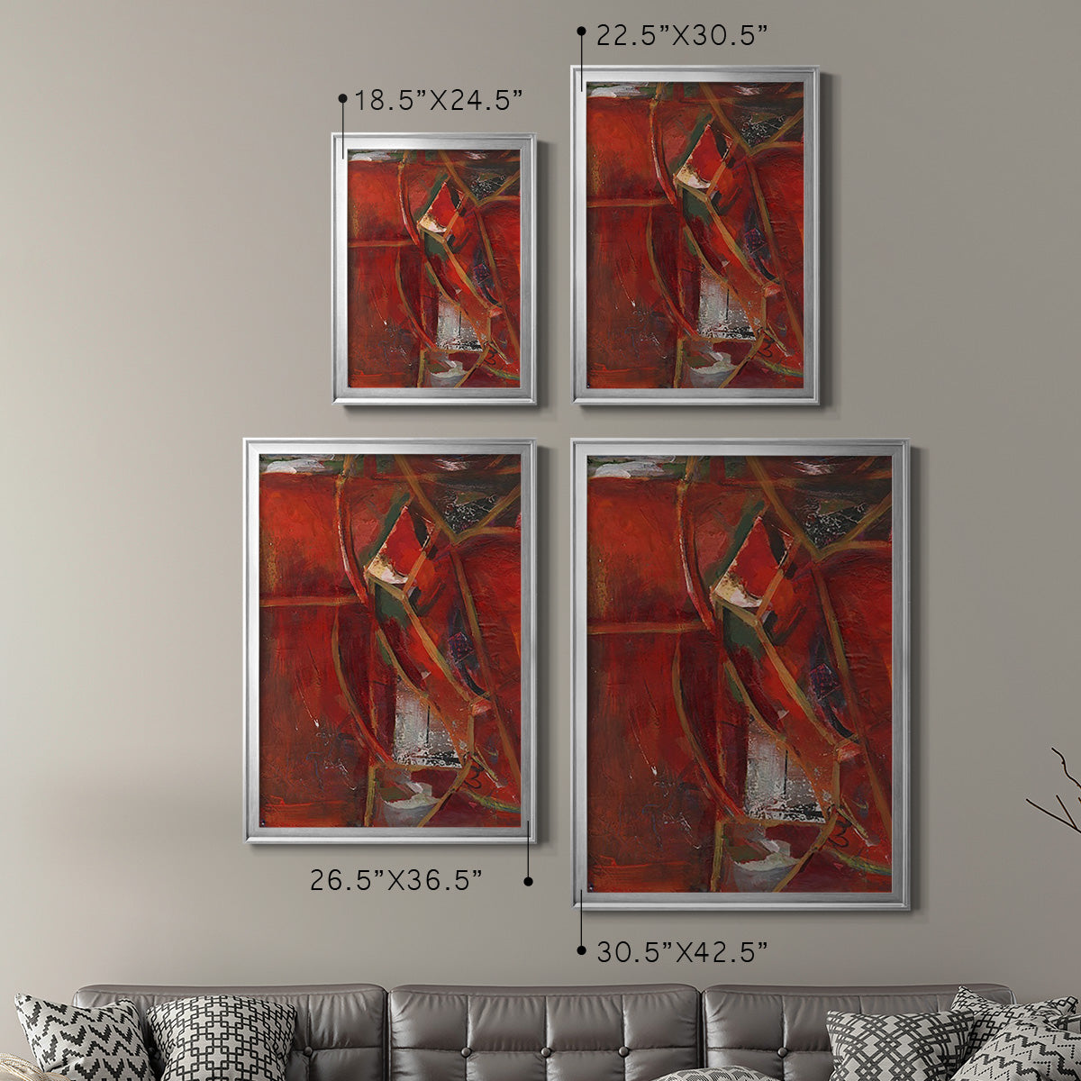 City Life II - Modern Framed Canvas Print