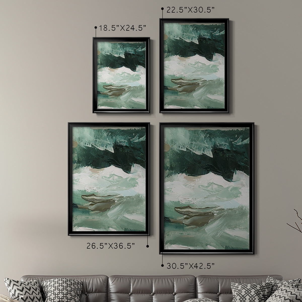 Crashing I - Modern Framed Canvas Print