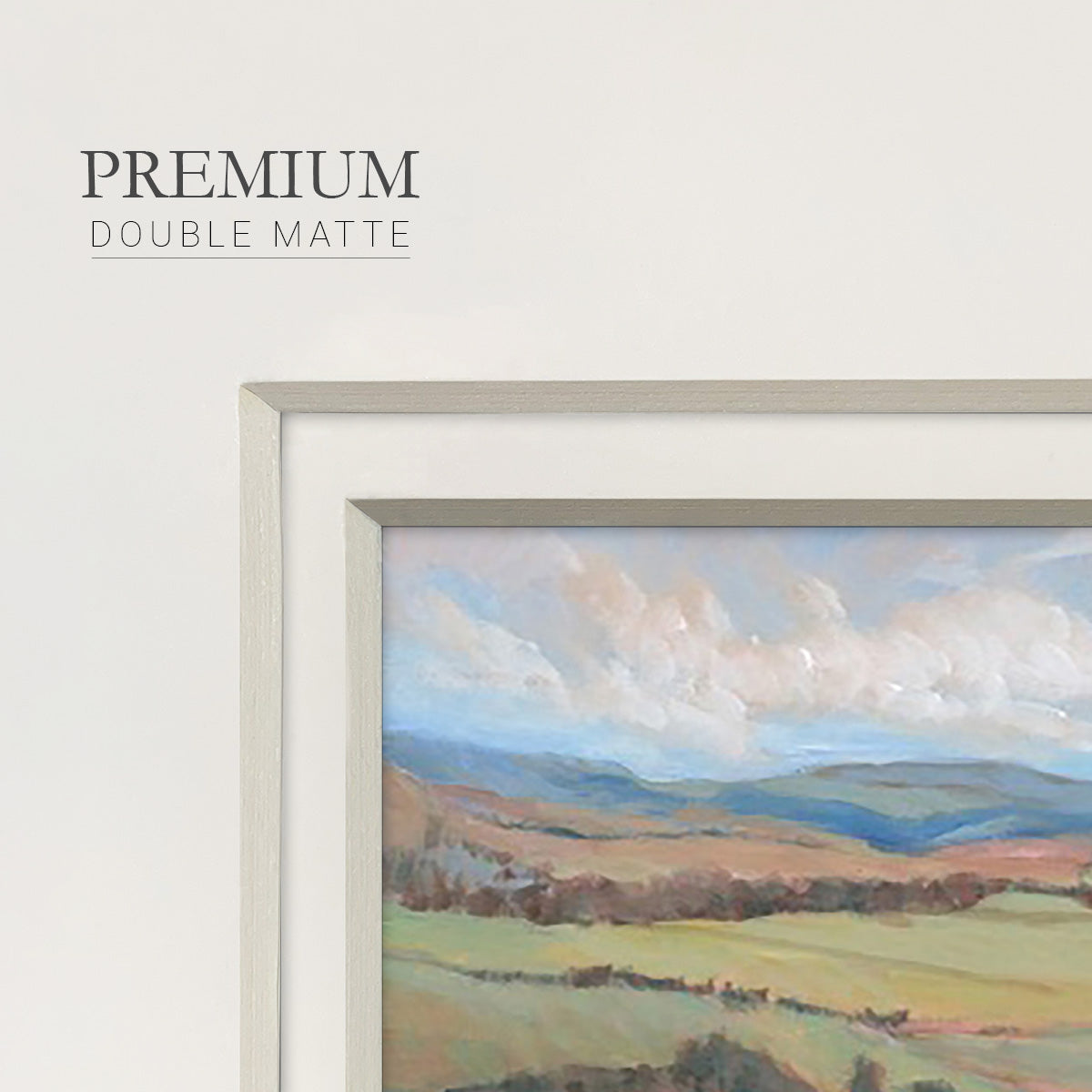 Hilly Countryside I - Double Matboard Framed Print