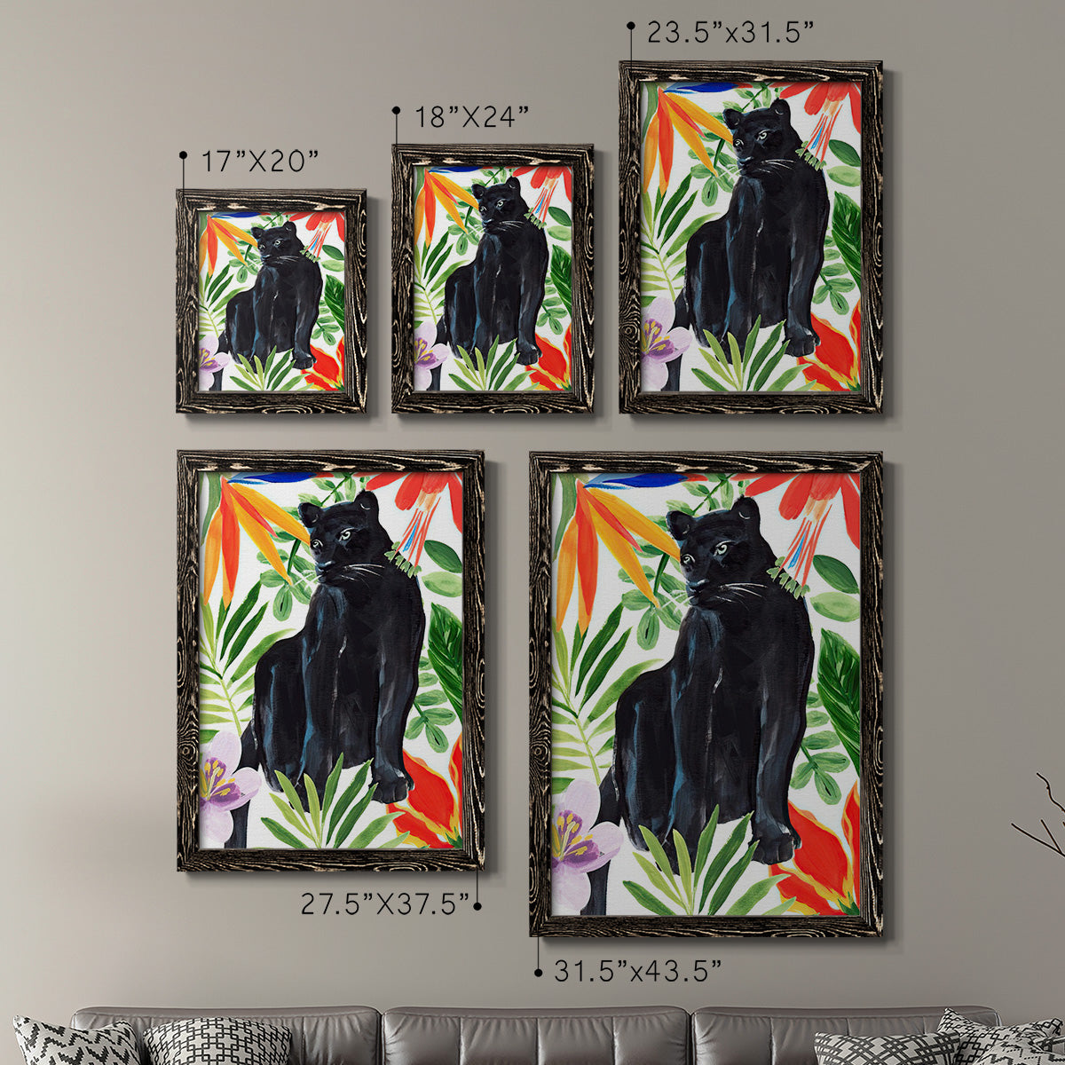 Panther's Paradise I - Premium Framed Canvas 2 Piece Set - Ready to Hang