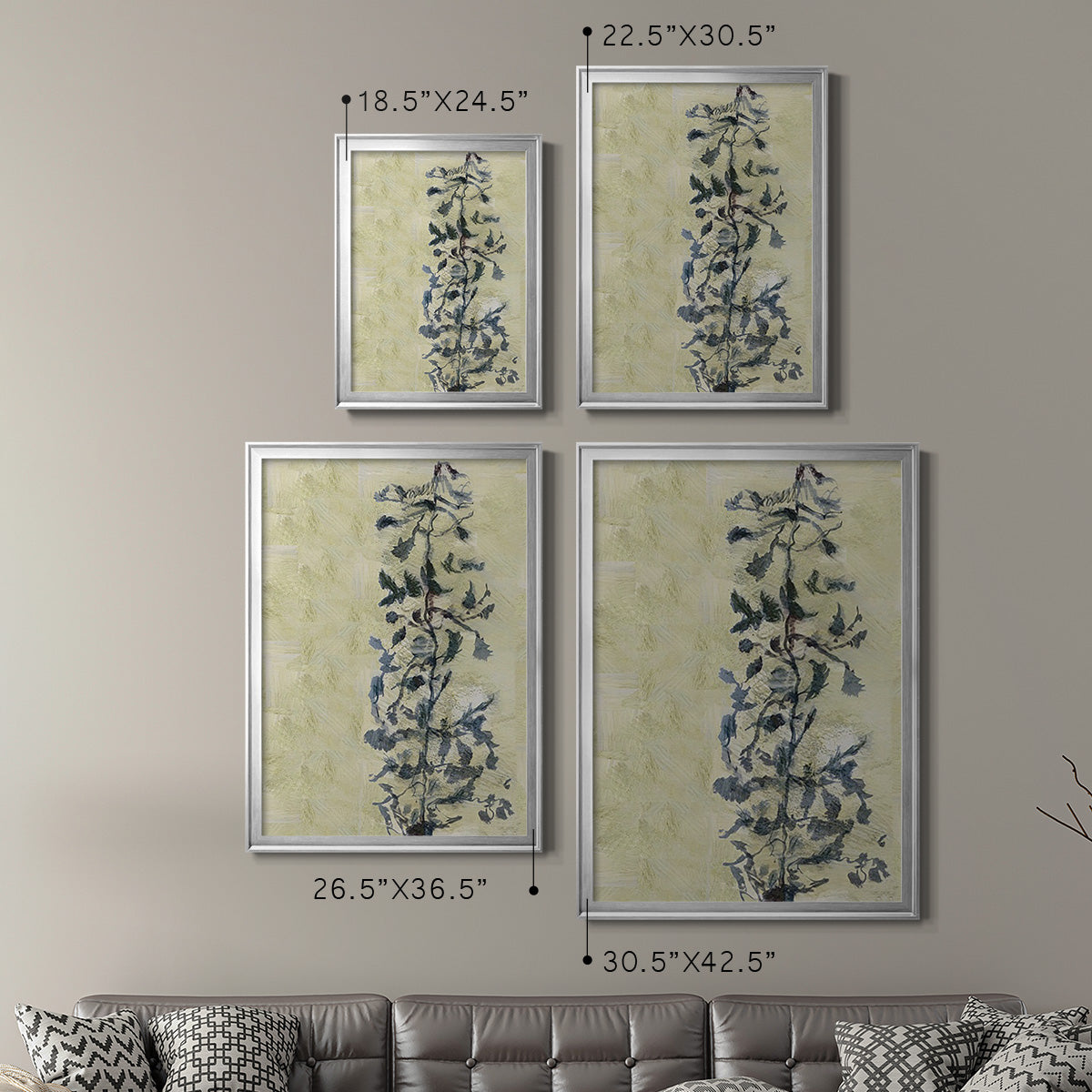 Chinoiserie 2 Tan I - Modern Framed Canvas Print