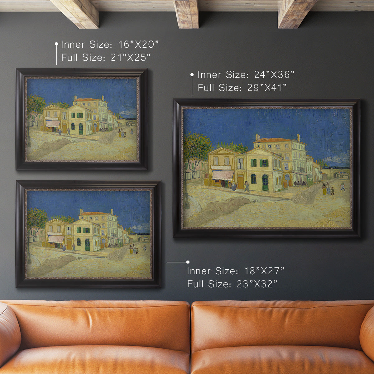 The Yellow House - Ornate Framed Canvas Print