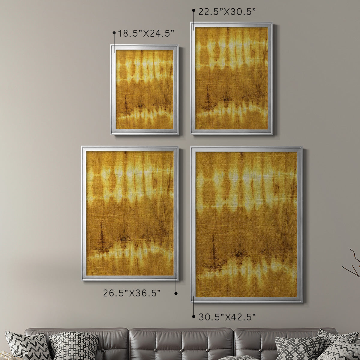 Turmeric Sunrise IV - Modern Framed Canvas Print