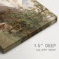 Canvas art print of a mountainous landscape with rugged terrain and distant peaks, highlighting texture and gallery-wrapped edges