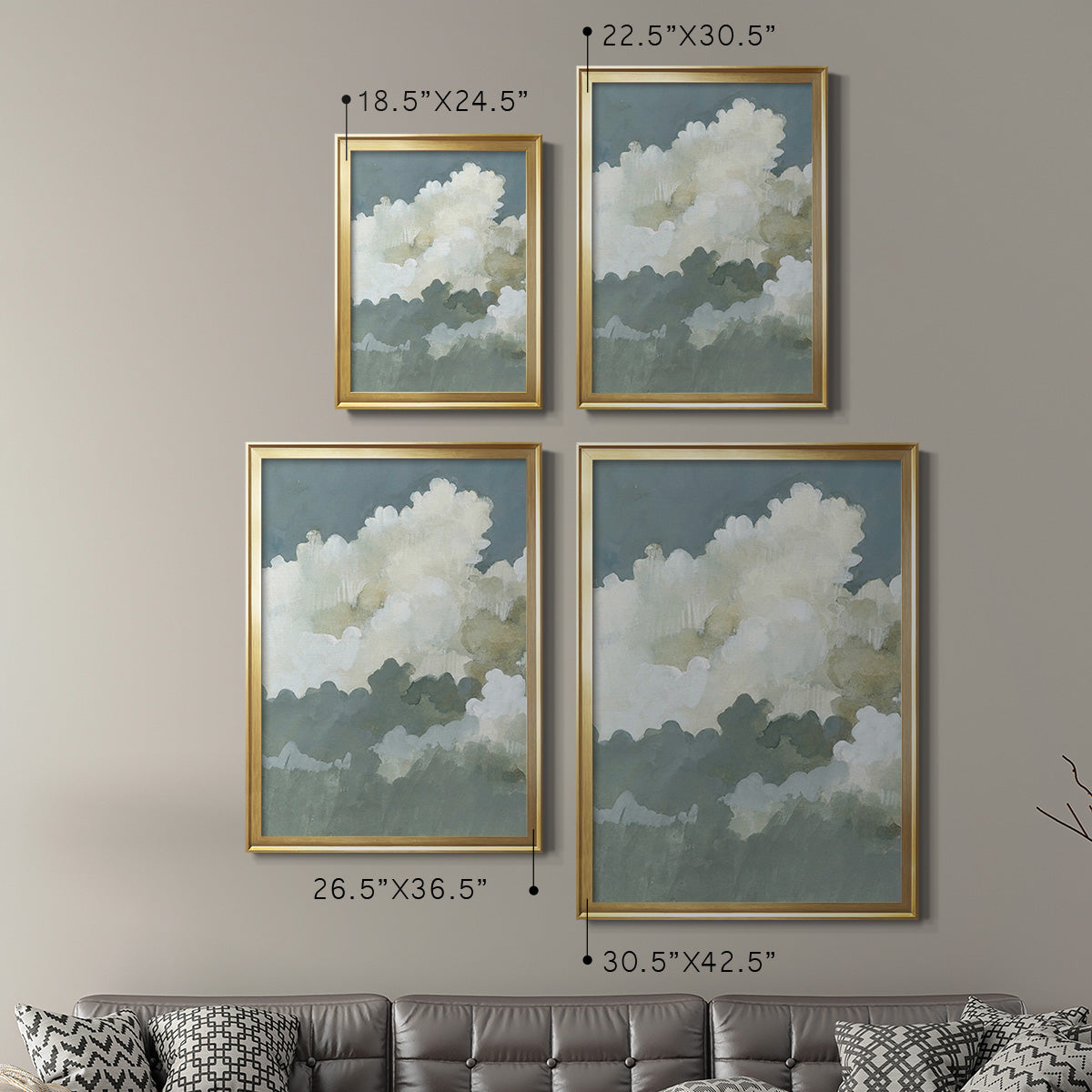 Big Clouds I -  Framed Canvas Print