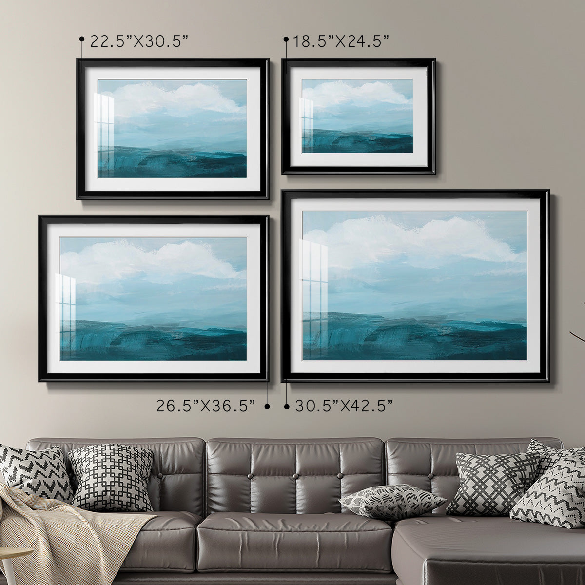 Azure Rising II Premium Framed Print - Ready to Hang