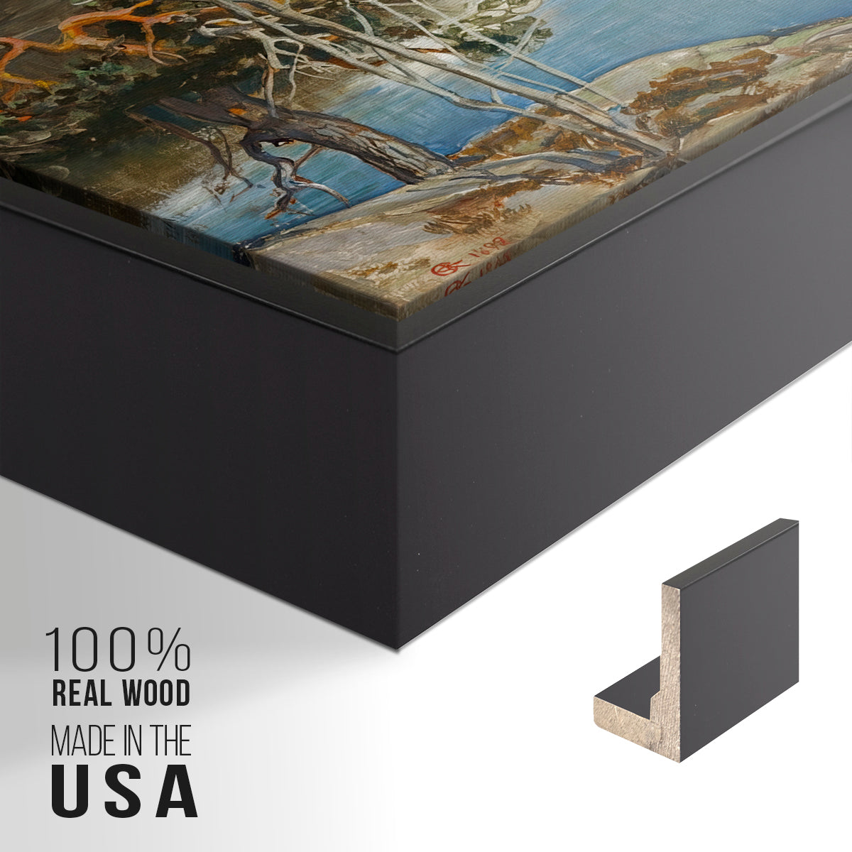 Thunderclouds on the Horizon, 1897 - Floater Framed Canvas Print