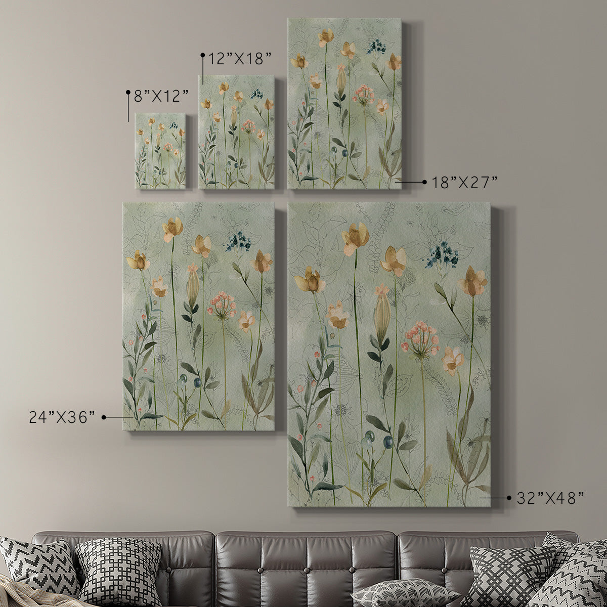 Botanical Sketchbook Premium Gallery Wrapped Canvas - Ready to Hang