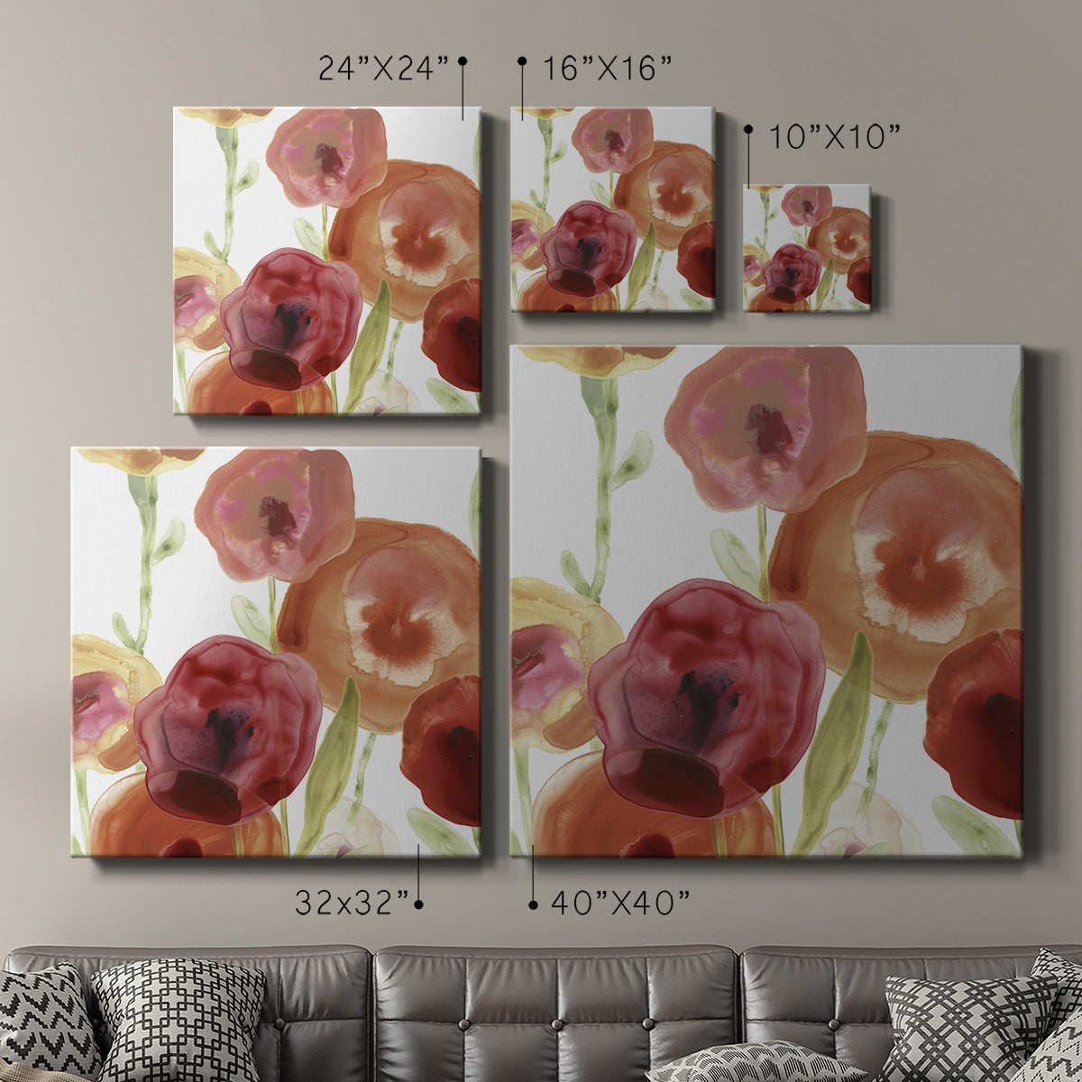 Poppy Patch I - Canvas Art Print
