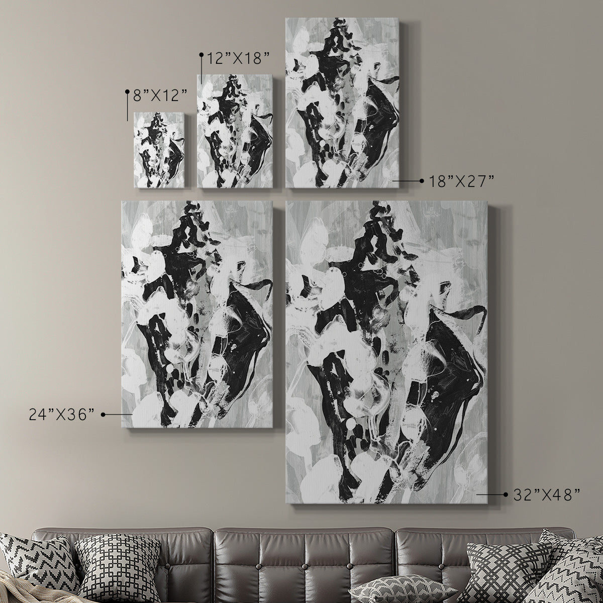 Ocean Inkblot I - Canvas Art Print