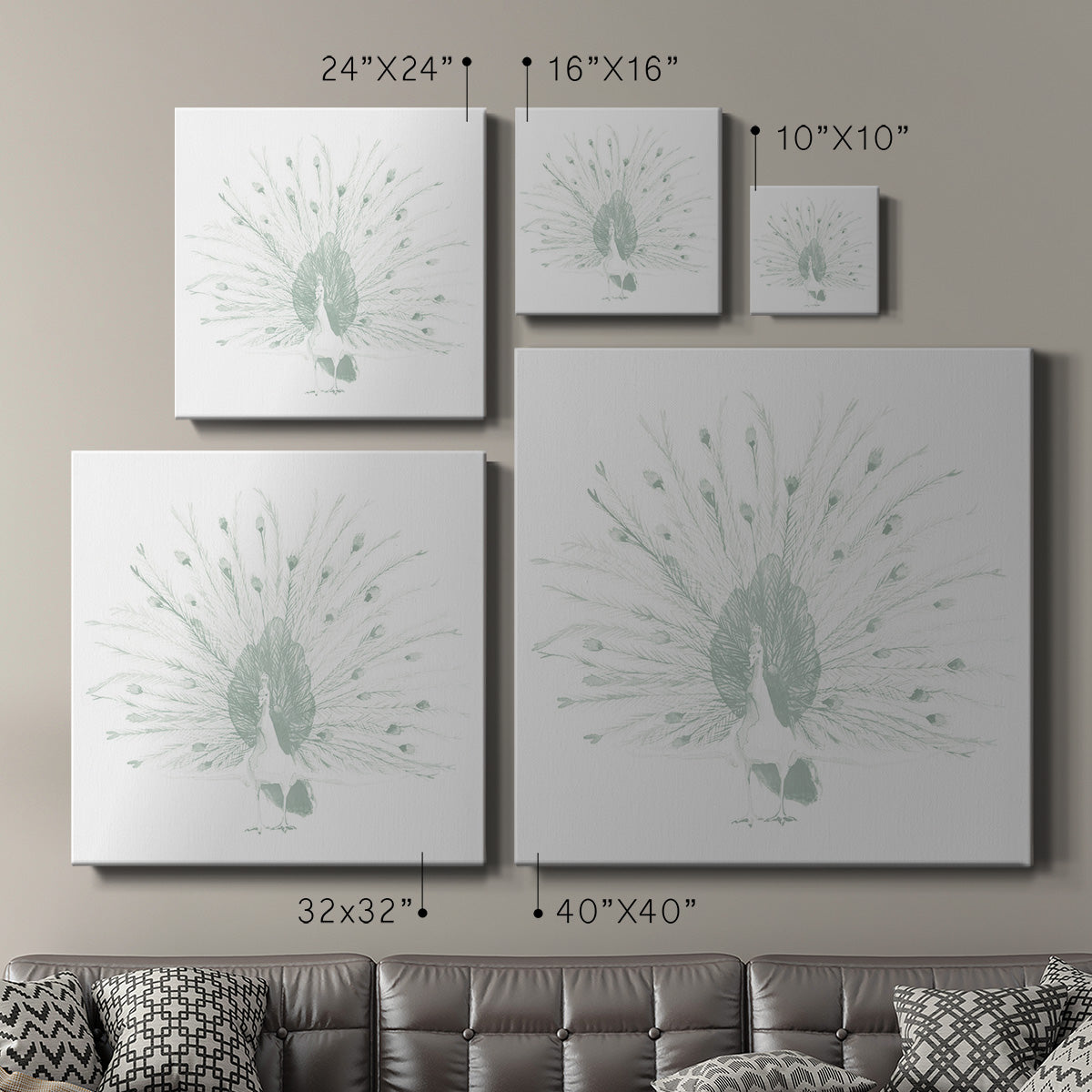 Sage Peacock II - Canvas Art Print