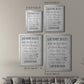 Neutral Laundry Rules - Modern Framed Canvas Print