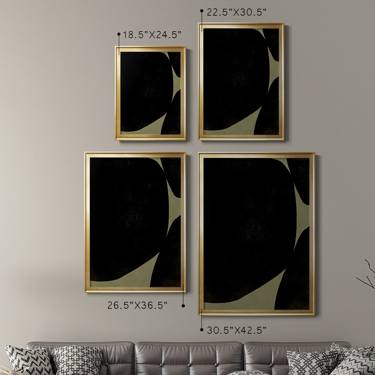 Heirloom Orbs I - Modern Framed Canvas Print