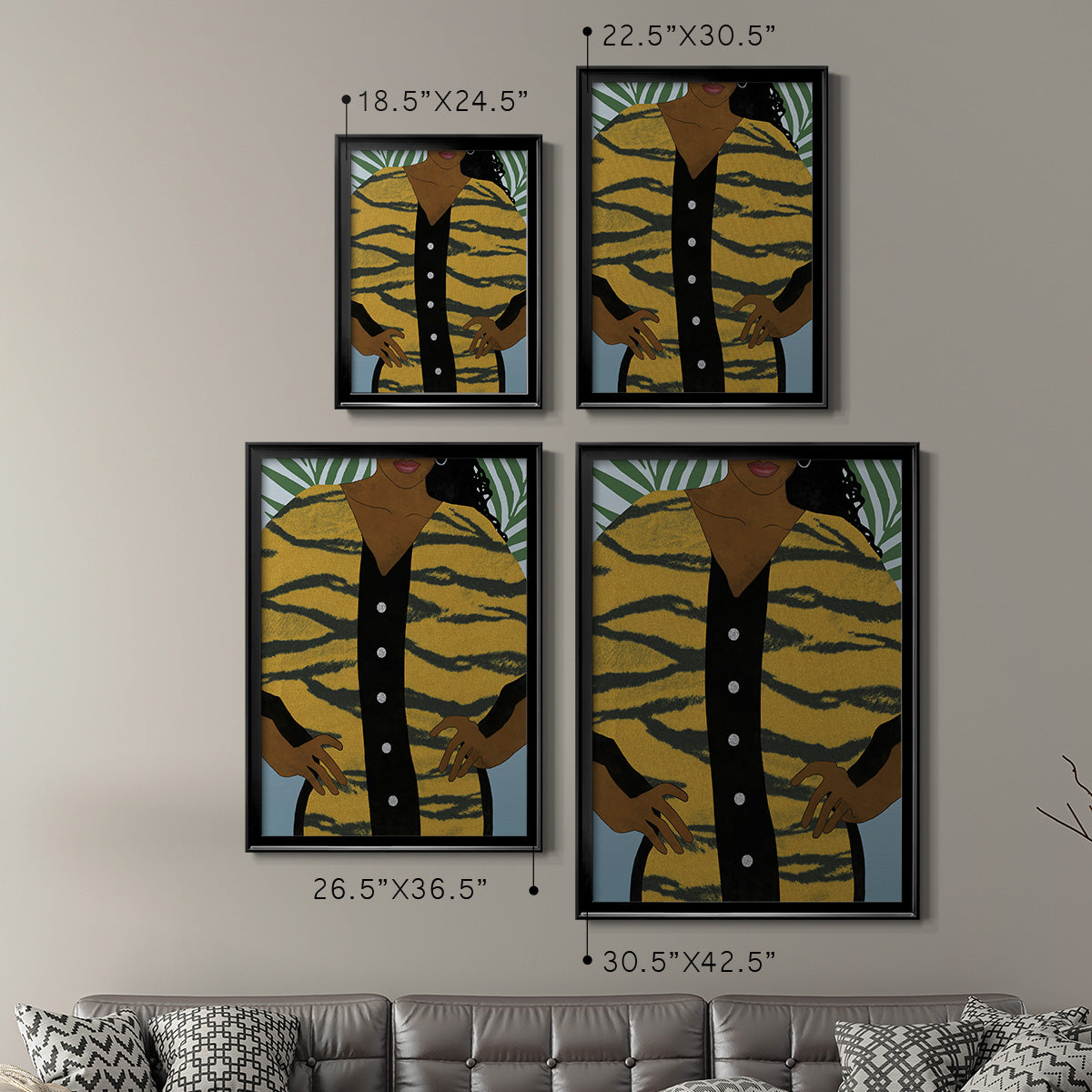 Her Style II - Modern Framed Canvas Print