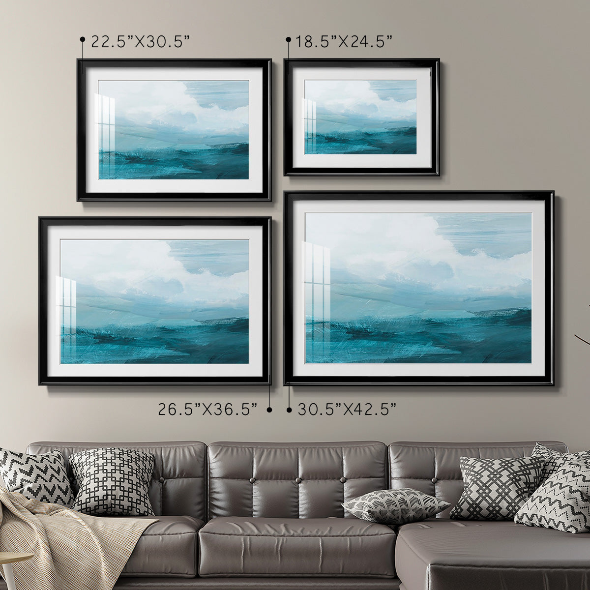 Azure Rising IV Premium Framed Print - Ready to Hang