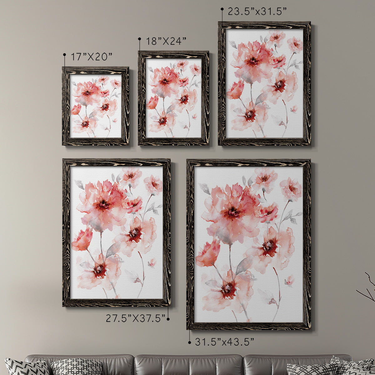 Translucent Blush I - Premium Framed Canvas 2 Piece Set - Ready to Hang