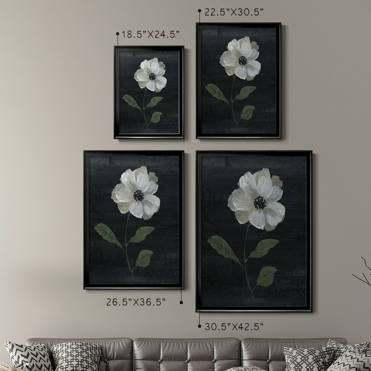 Country Botanical I - Modern Framed Canvas Print