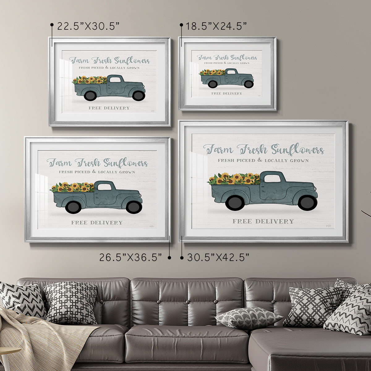 Farmers Market Truck Premium Framed Print - Ready to Hang