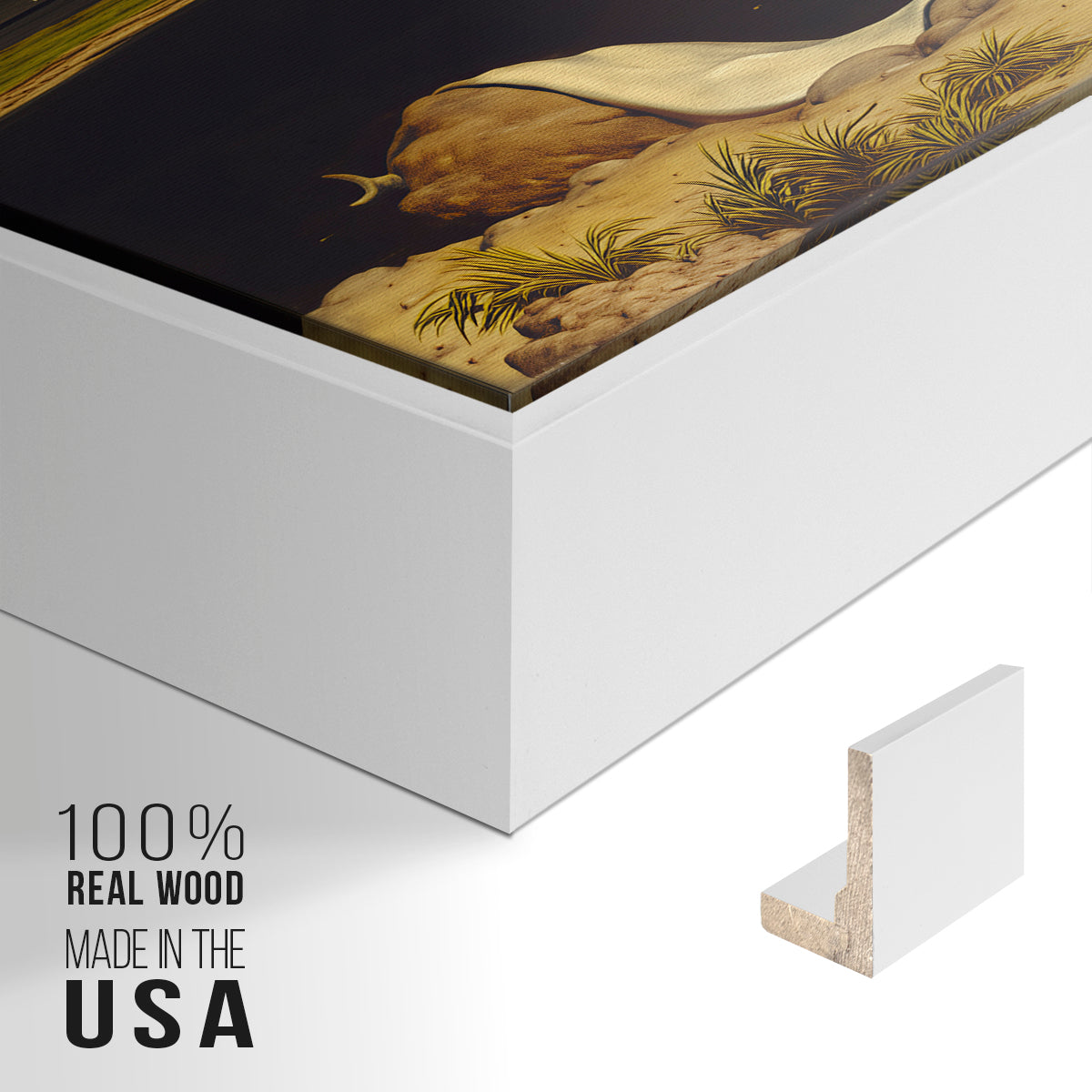 Approaching Thunder Storm, 1859 - Floater Framed Canvas Print