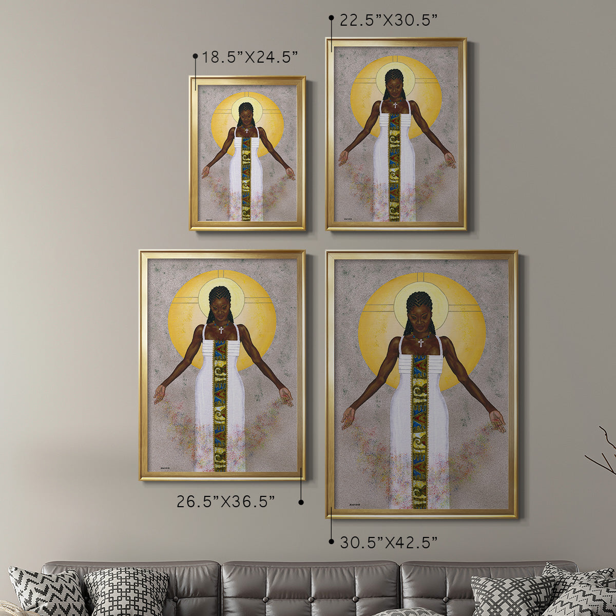 Her Peace - Modern Framed Canvas Print