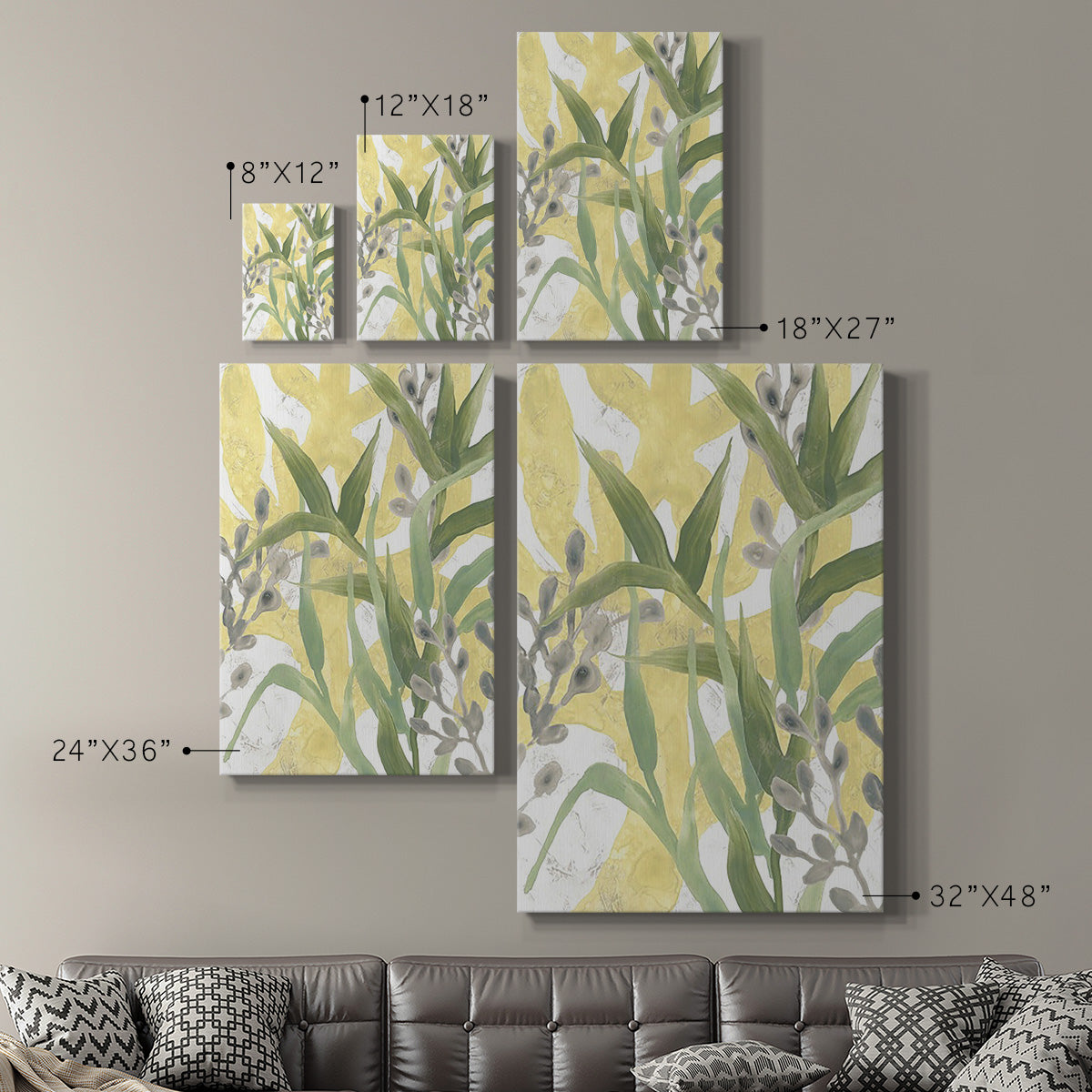 Sea Grass Fresco III Premium Gallery Wrapped Canvas - Ready to Hang