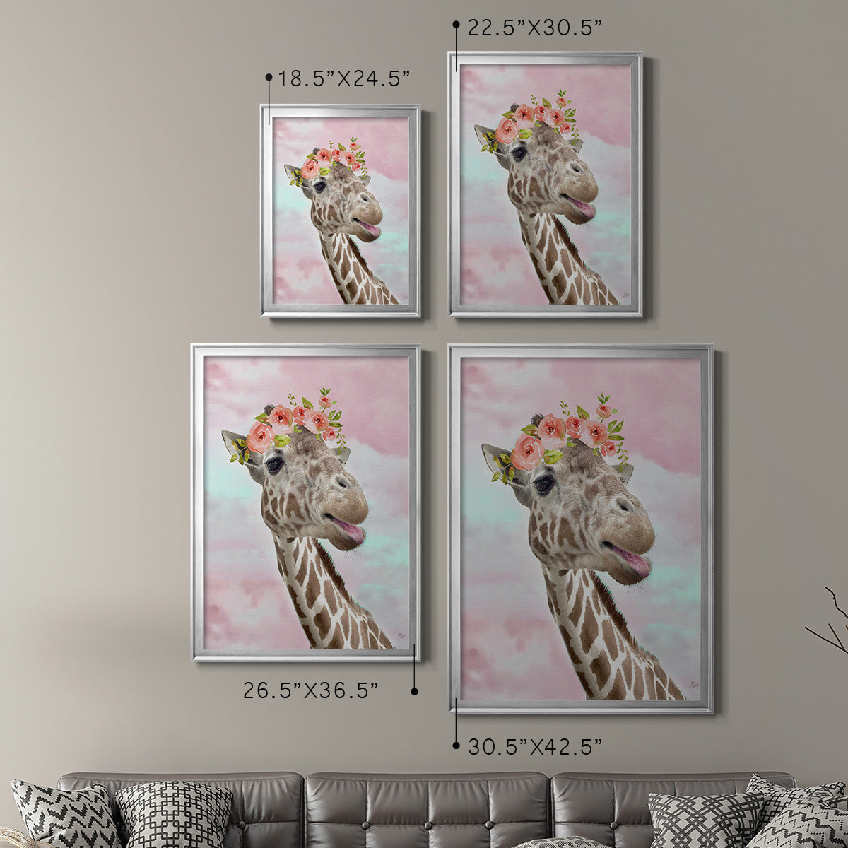 Floral Fun I - Modern Framed Canvas Print