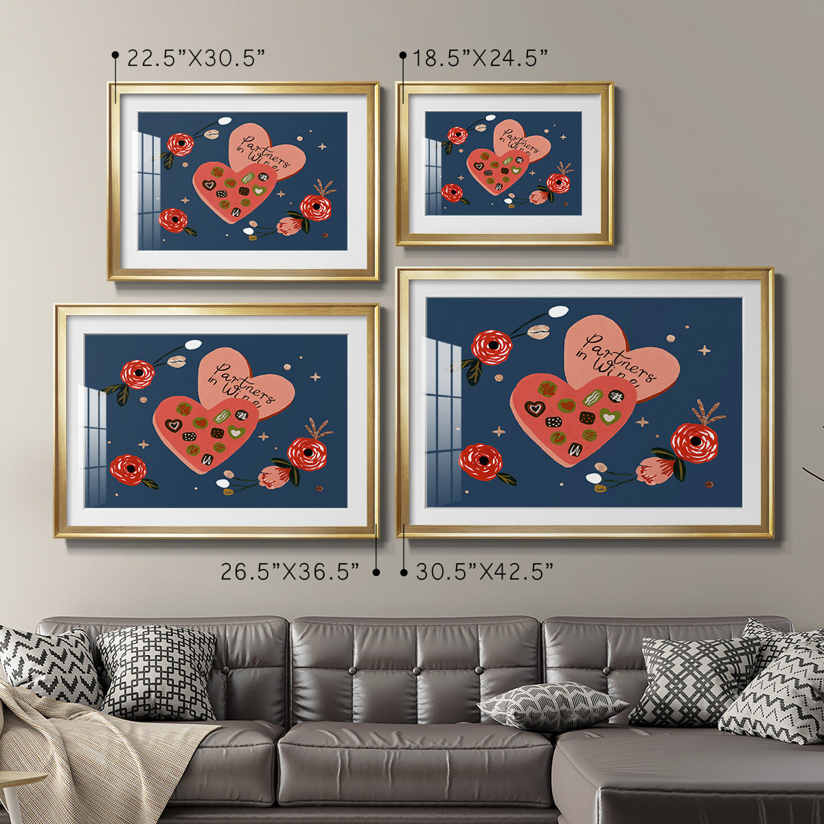 Happy Galentine I Premium Framed Print - Ready to Hang