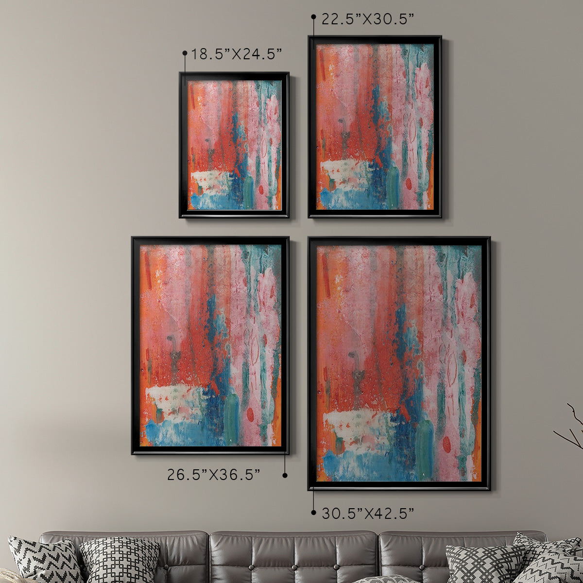 Spring Step I - Modern Framed Canvas Print