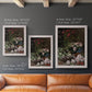 Early impressionist floral painting by Claude Monet in an ornate weathered white frame shown in multiple vertical size options.
