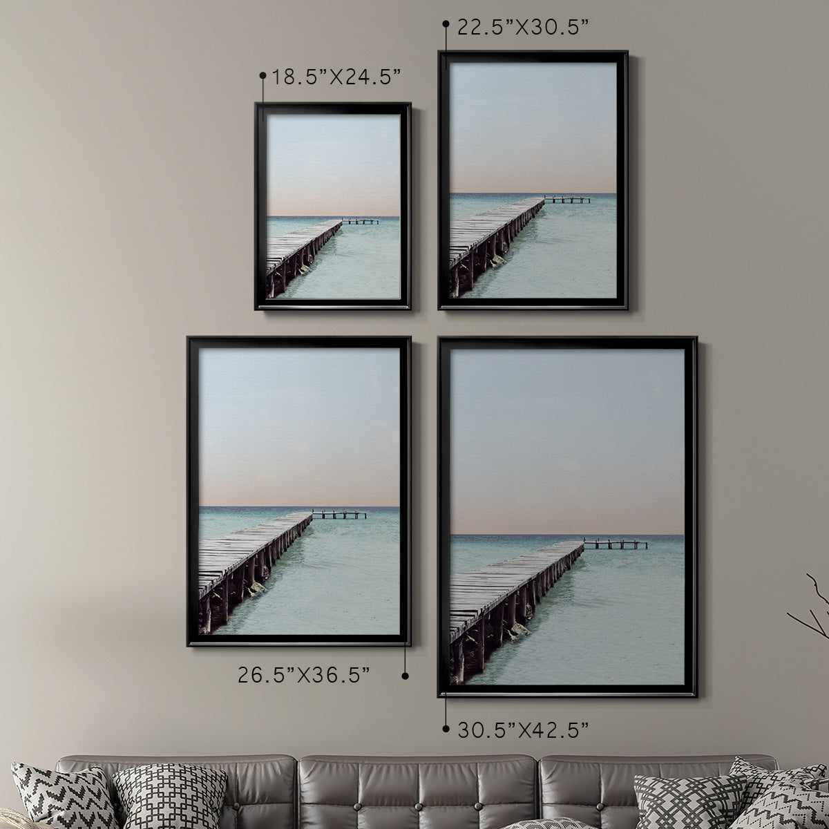 La Playa - Modern Framed Canvas Print