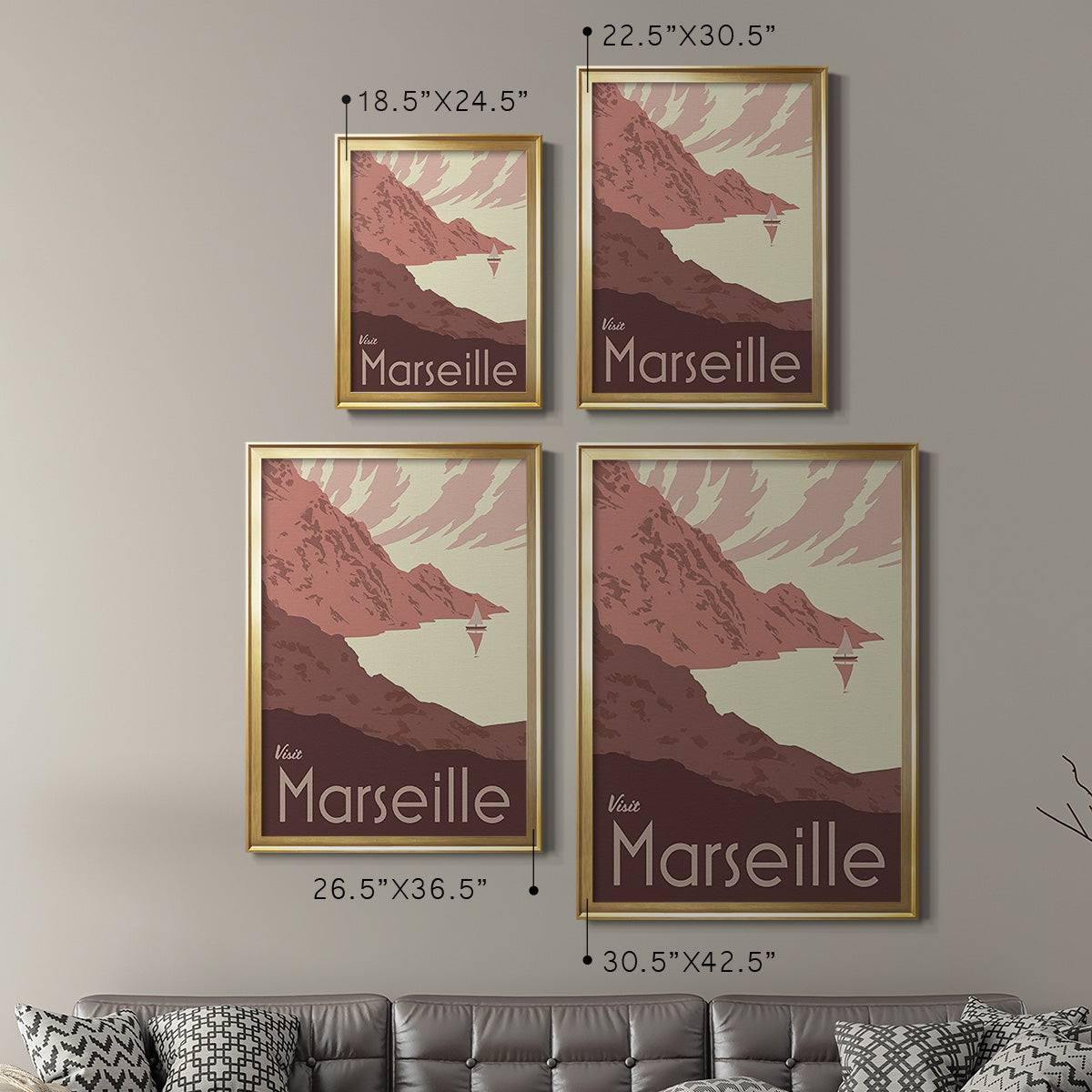 French Coast I - Modern Framed Canvas Print