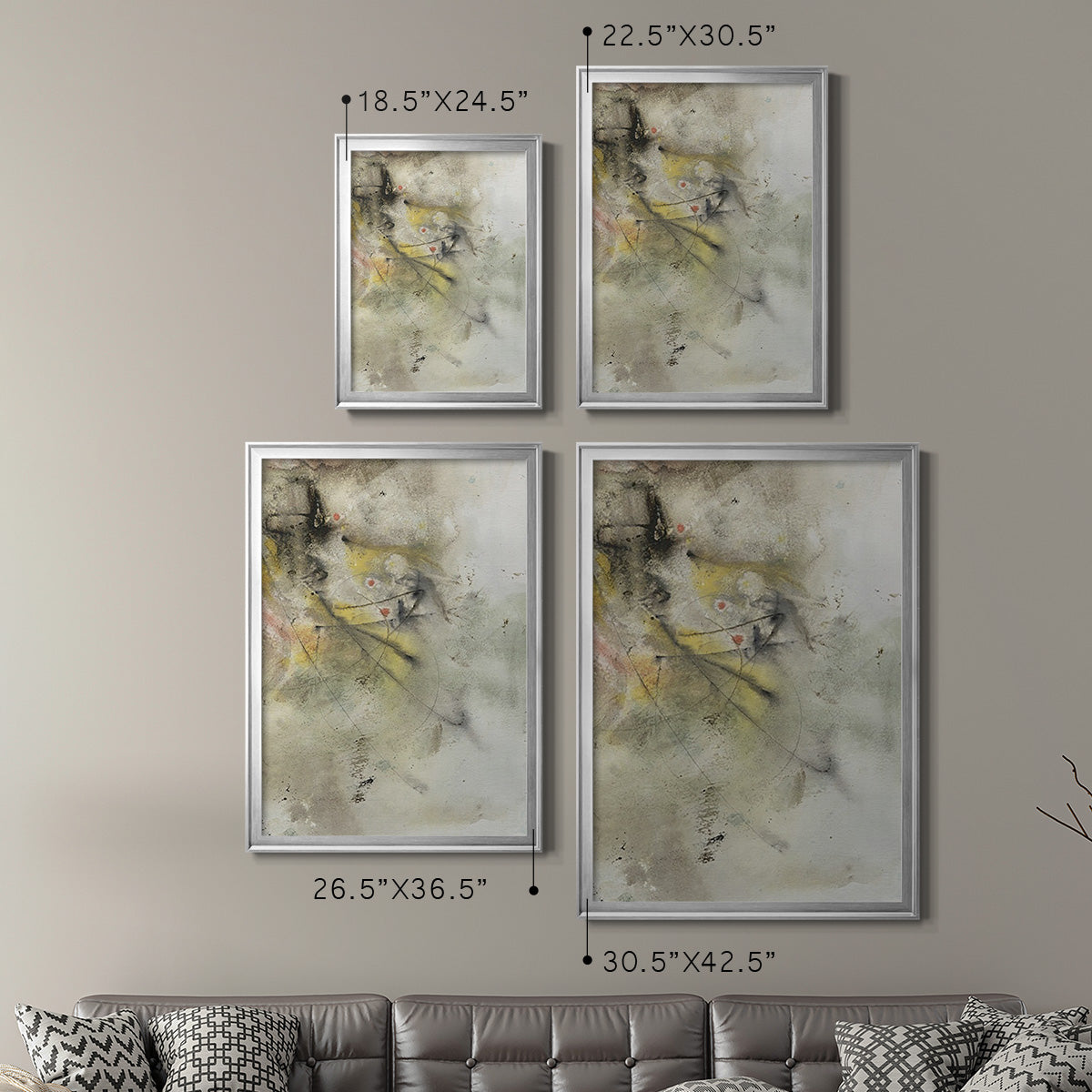 Soft Inspiration II - Modern Framed Canvas Print