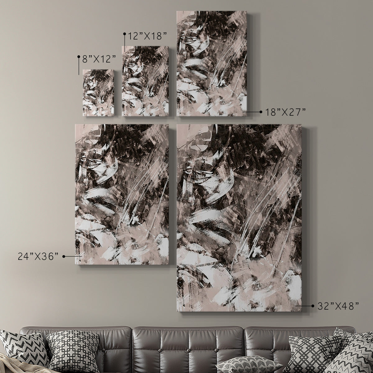 Blush Blackboard II - Canvas Art Print