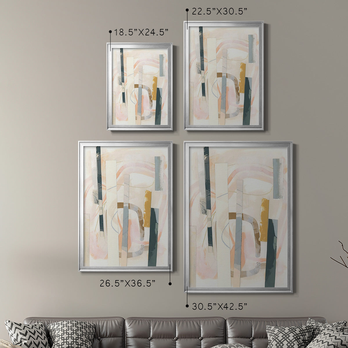 Melon Litmus III - Modern Framed Canvas Print