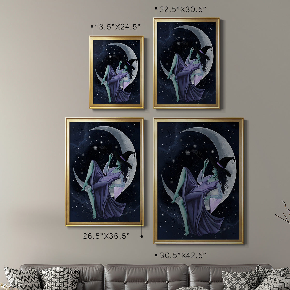 Star Sorceress I - Modern Framed Canvas Print