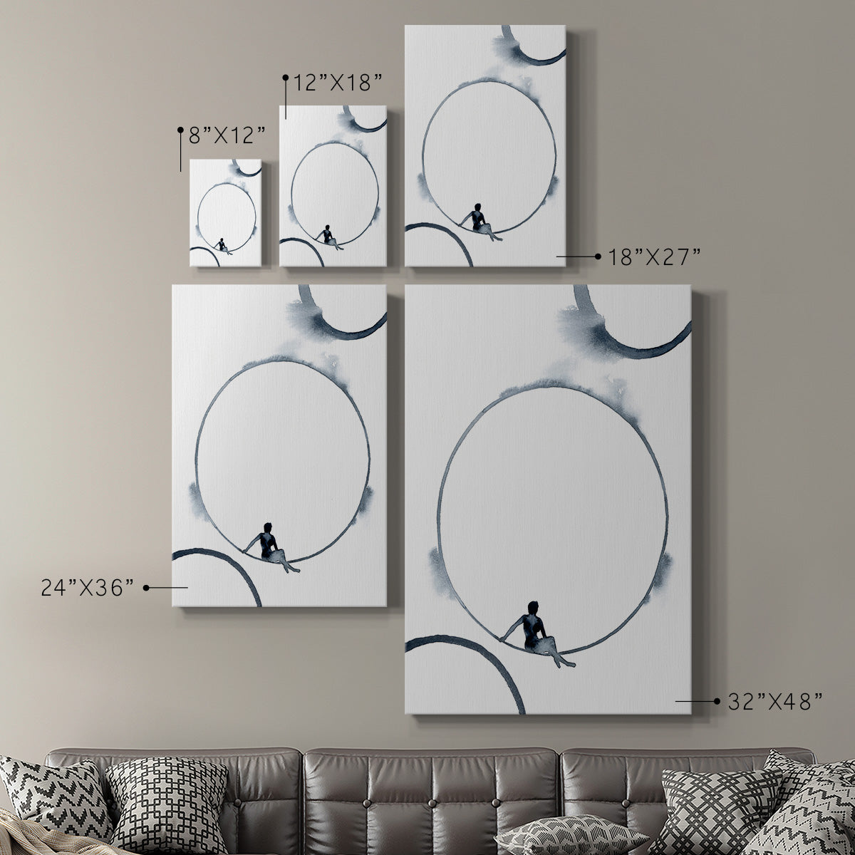 Woman in the Moon II Premium Gallery Wrapped Canvas - Ready to Hang