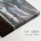 Canvas art print of a wide landscape beneath heavy grey clouds, highlighting texture and gallery-wrapped edges