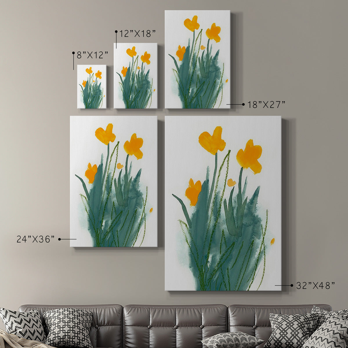 Daffodil Bunch I - Canvas Art Print