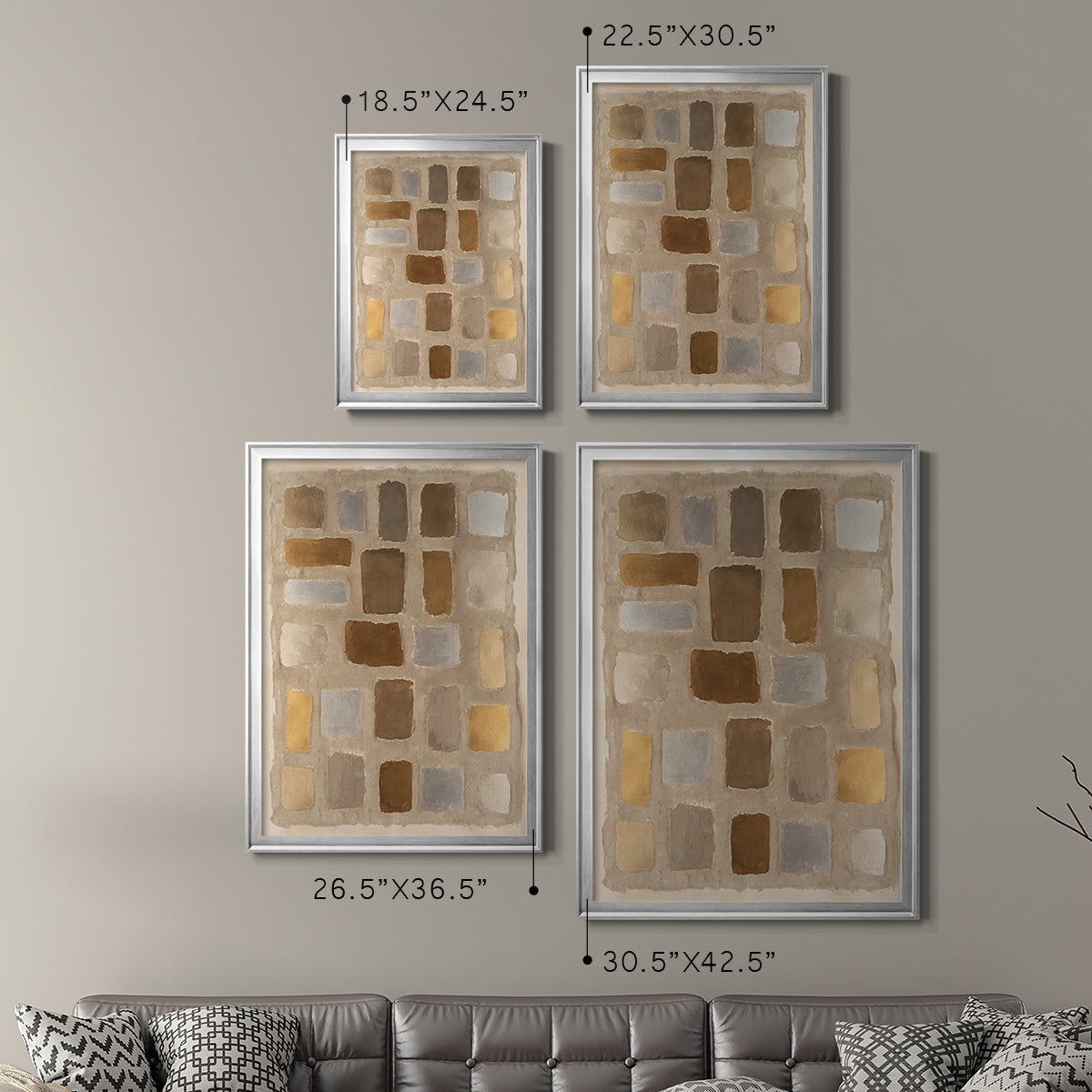 Sand Shaped I - Modern Framed Canvas Print