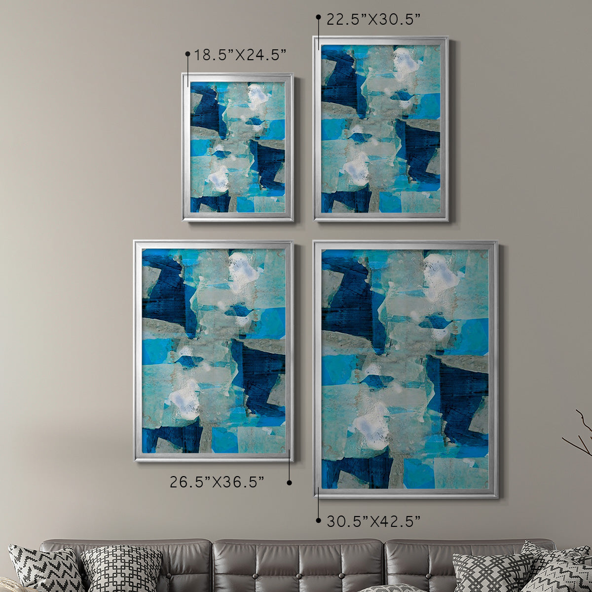 Impasto I - Modern Framed Canvas Print