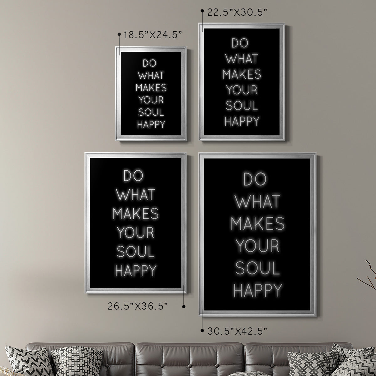 Soul Happy - Modern Framed Canvas Print