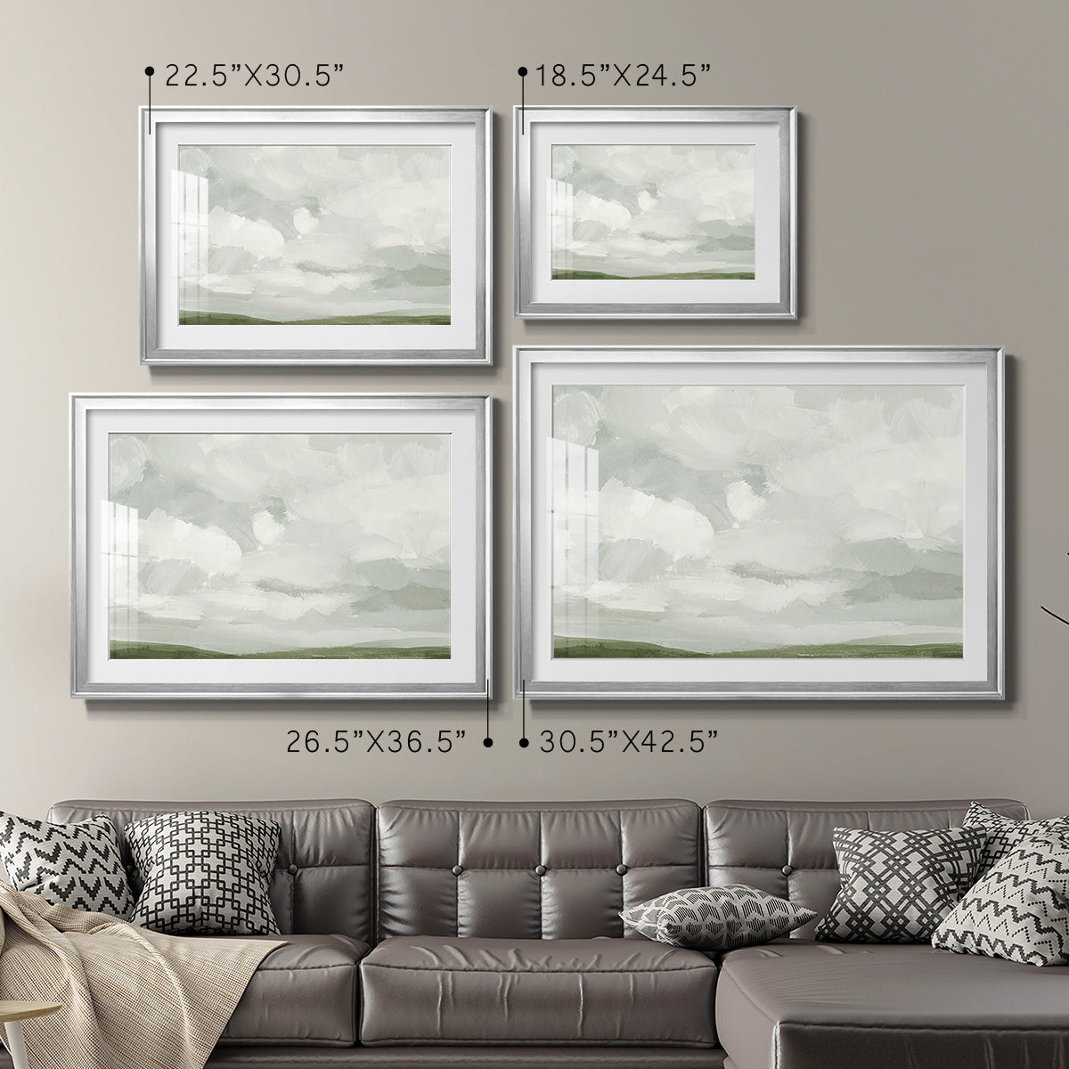 Gray Stone Sky IV - Modern Framed Art Print