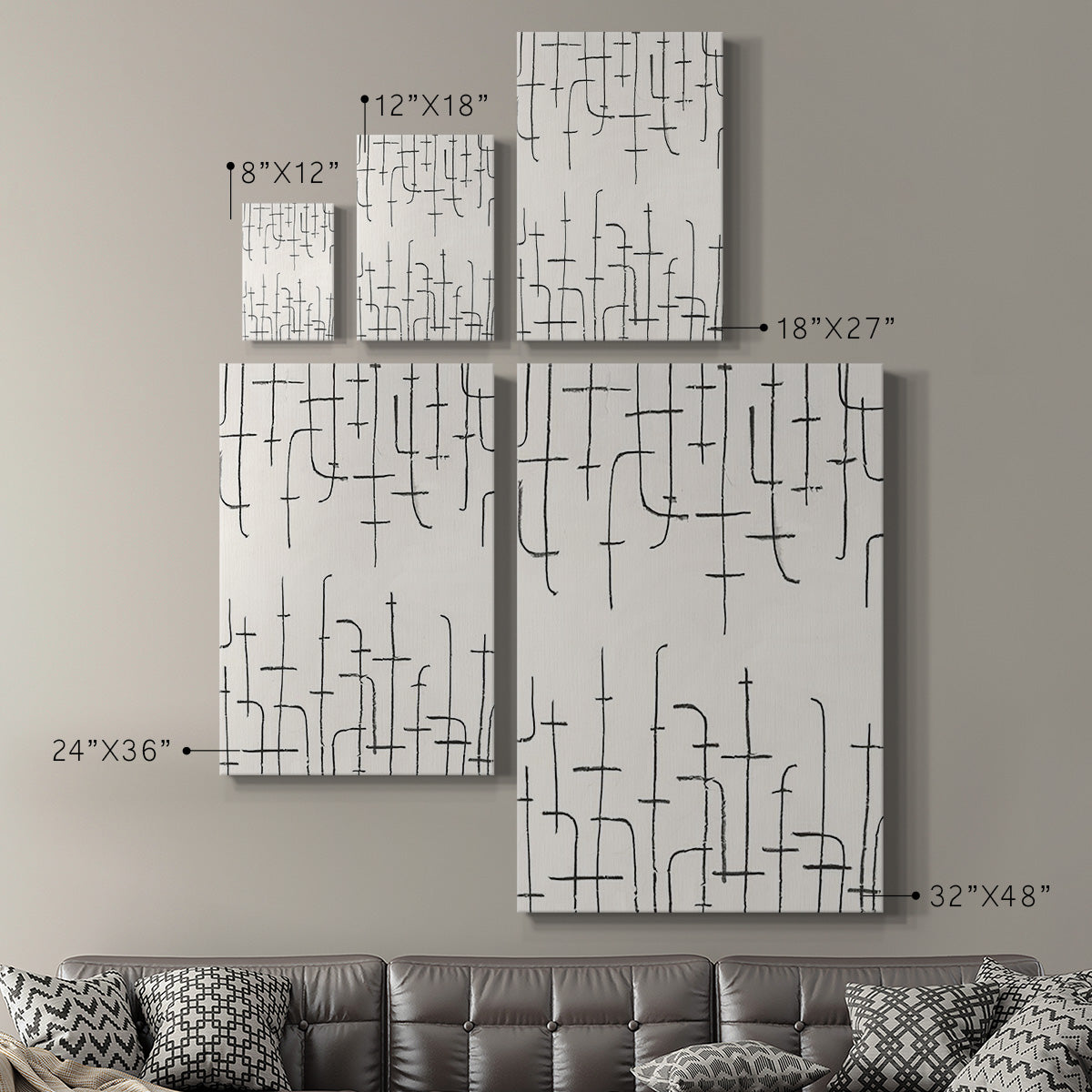 Vertical Arrangement I Premium Gallery Wrapped Canvas - Ready to Hang