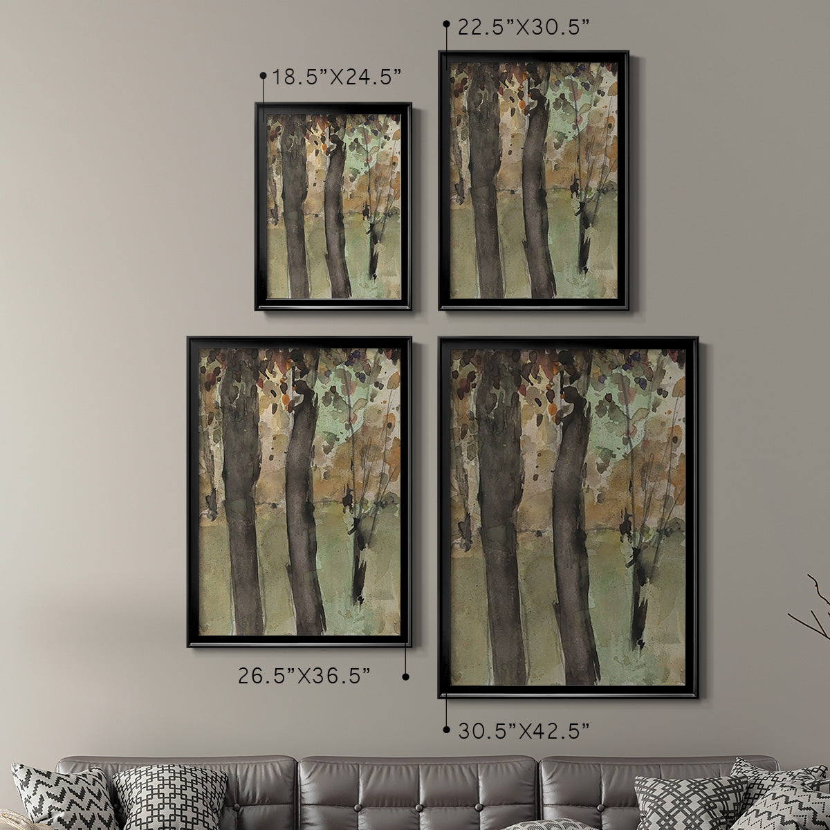 Under the Tree Confetti I - Modern Framed Canvas Print