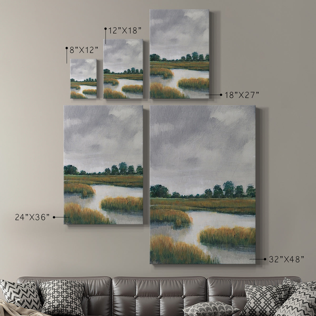 Salt Marshes II Premium Gallery Wrapped Canvas - Ready to Hang