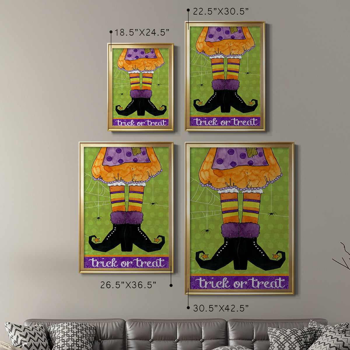 Trick or Treat - Modern Framed Canvas Print