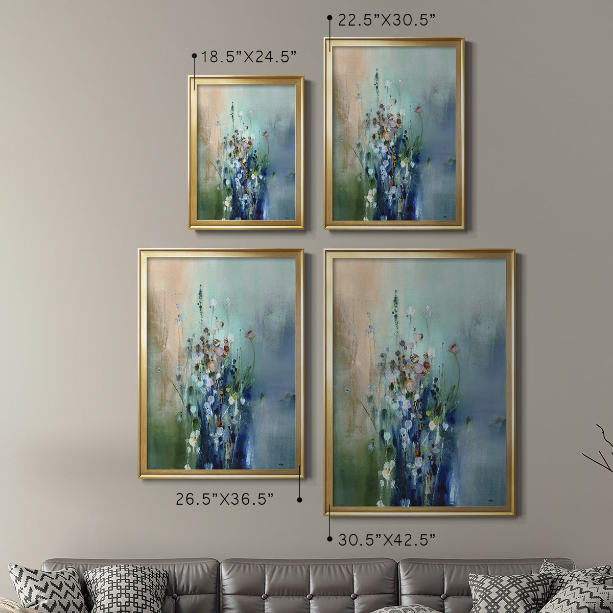 Current Air II - Modern Framed Canvas Print