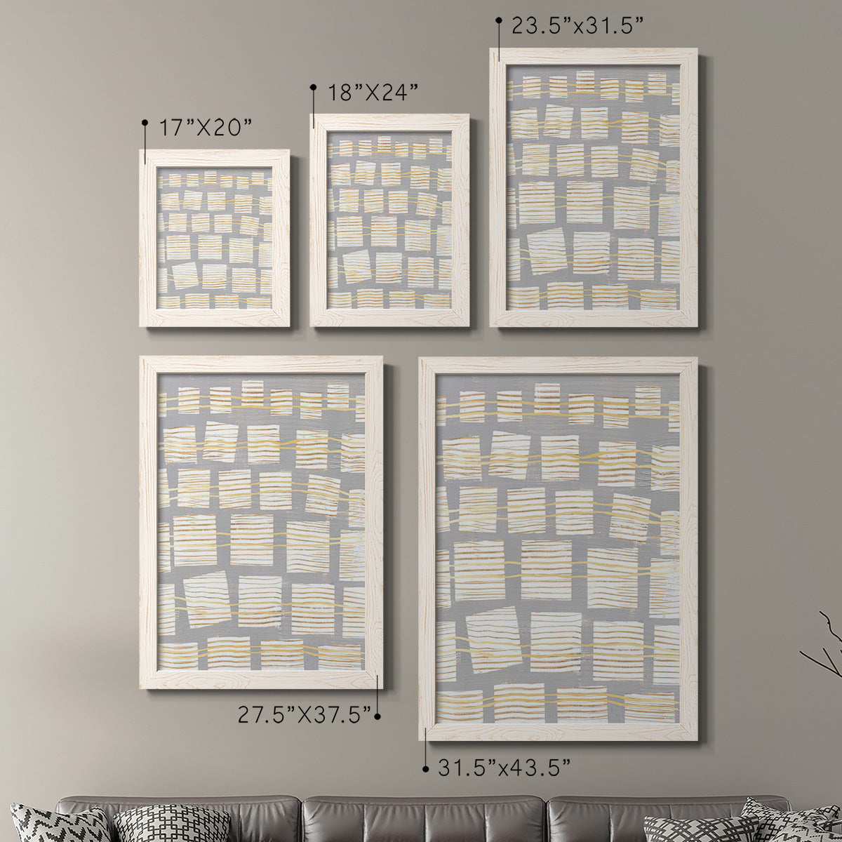 Networks I - Barnwood Framed Canvas Set