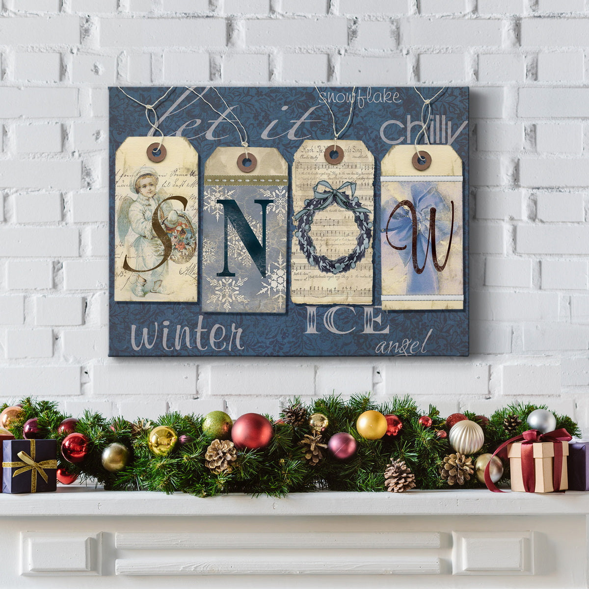 Snow Tags - Premium Gallery Wrapped Canvas  - Ready to Hang